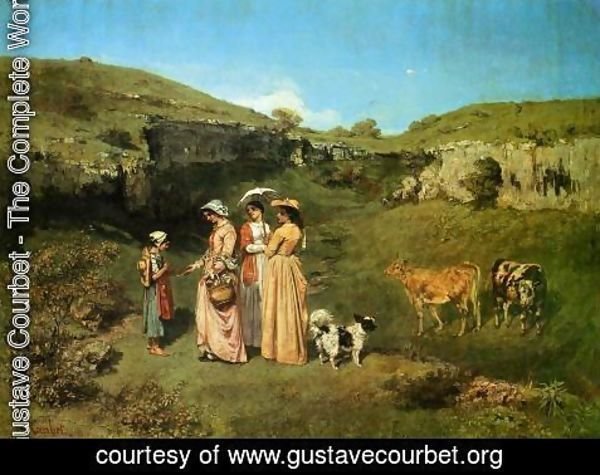 Gustave Courbet - The Young Ladies of the Village