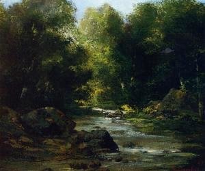 Gustave Courbet - River Landscape