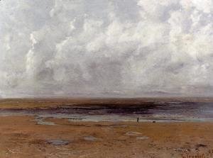 The Beach at Trouville at Low Tide