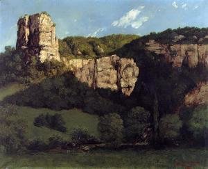 Gustave Courbet - Landscape: Bald Rock in the Valley of Ornans