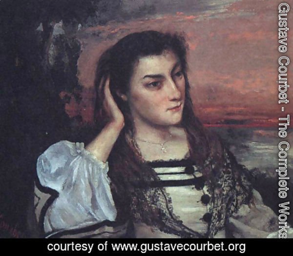 Gustave Courbet - Portrait of Gabrielle Borreau (or The Dreamer)