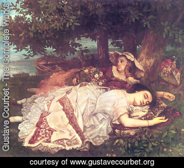 Gustave Courbet - The Young Ladies on the Banks of the Seine (or Summer)