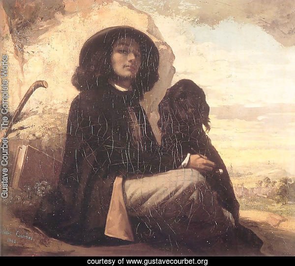 Self Portrait (or Courbet with a Black Dog)