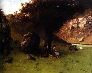 Gustave Courbet - La Petite Bergere (The Young Shepherdess)
