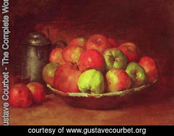 Gustave Courbet - Still Life with Apples and a Pomegranate, 1871-72