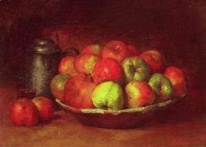 Gustave Courbet - Still Life with Apples and a Pomegranate, 1871-72