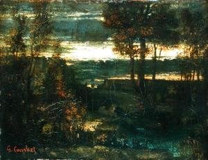 Gustave Courbet - Evening Landscape