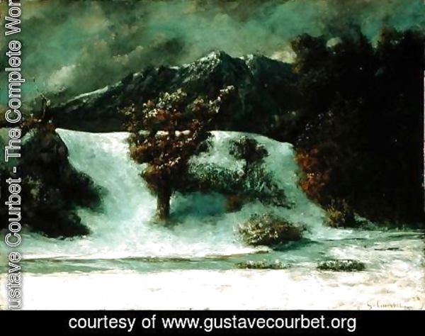 Gustave Courbet - Winter Landscape With The Dents Du Midi, 1876h