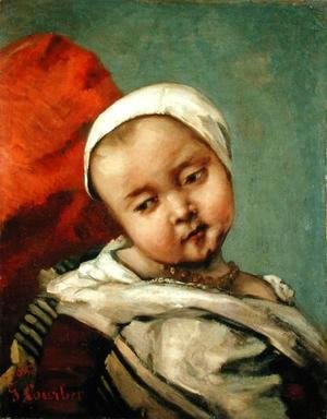 Gustave Courbet - Head of a Baby, 1865