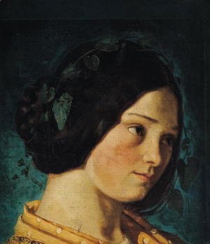 Gustave Courbet - Portrait of Zelie Courbet, c.1842