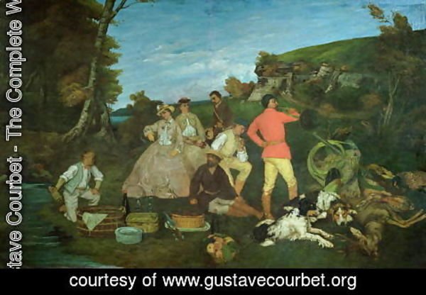 Gustave Courbet - The Huntsman's Picnic