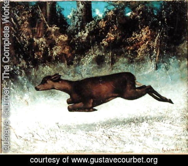 Gustave Courbet - Leaping Doe