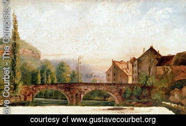 Gustave Courbet - The Pont de Nahin at Ornans, c.1837
