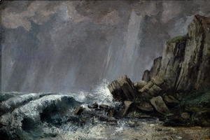 Gustave Courbet - Downpour at Etretat