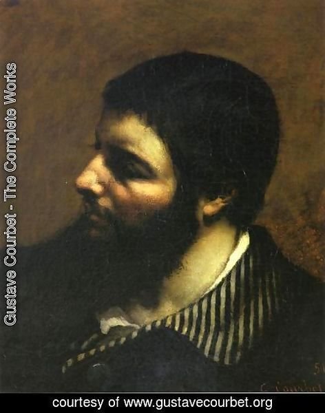 Gustave Courbet - Self Portrait with Striped Collar