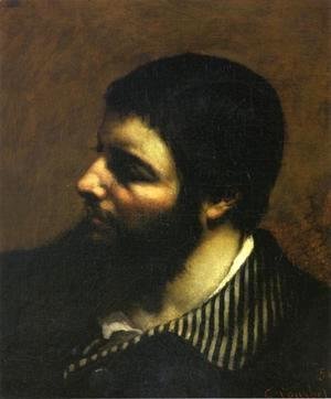 Gustave Courbet - Self Portrait with Striped Collar