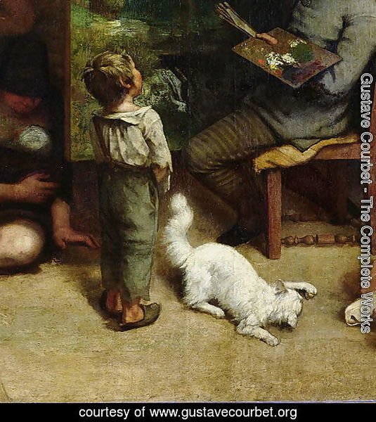 The Studio of the Painter, a Real Allegory, 1855 (detail)