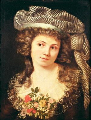 Gustave Courbet - Portrait of a young woman in the style of Labille-Guiard