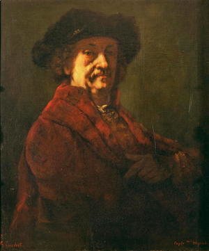 Copy of a Rembrandt Self Portrait, 1869