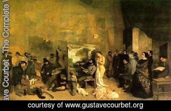 Gustave Courbet - The Studio of the Painter, a Real Allegory, 1855
