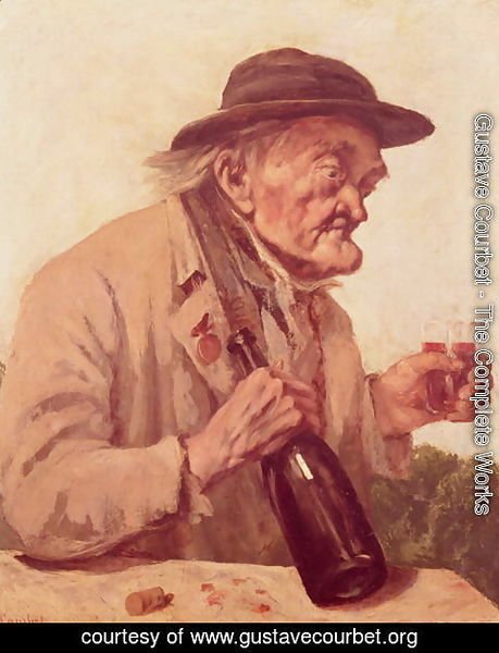 Old Man with a glass of wine