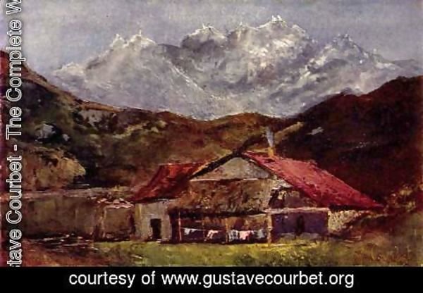 Gustave Courbet - A Hut in the Mountains