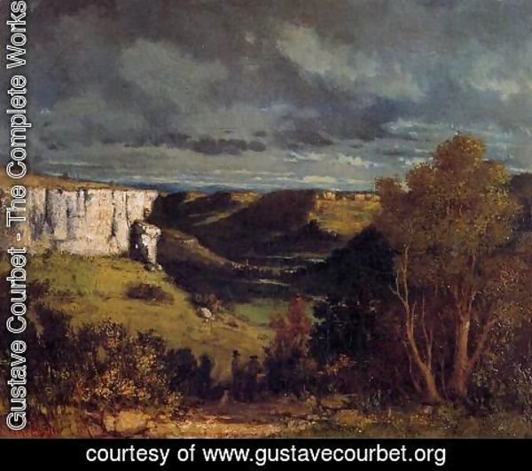 Gustave Courbet - The Valley of the Loue in Stormy Weather