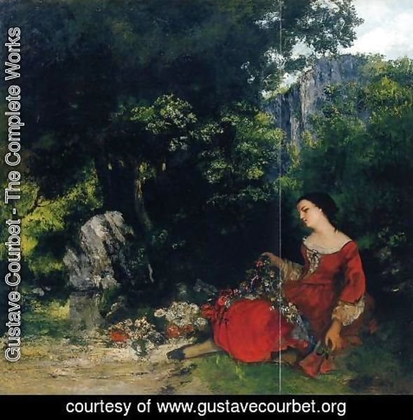 Gustave Courbet - Woman with Garland