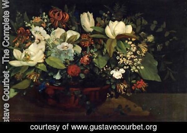 Gustave Courbet - Basket of Flowers