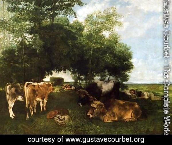 Gustave Courbet - The Rest During the Harvest Season