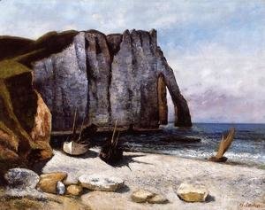 Gustave Courbet - The Cliff at Etretat, the Porte d'Avale