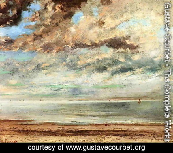 Gustave Courbet - The Beach, Sunset