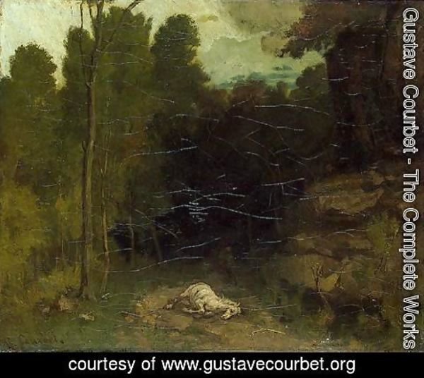 Gustave Courbet - Landscape with a Dead Horse