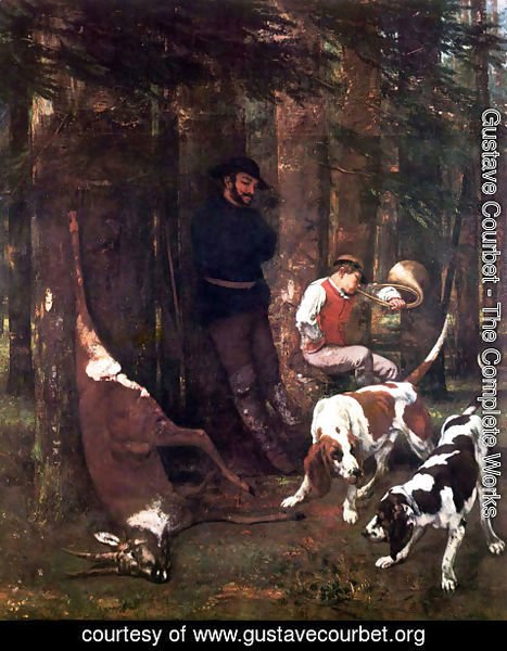 Gustave Courbet - The booty (hunting with dogs)