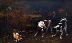 Gustave Courbet - Hunting Dogs