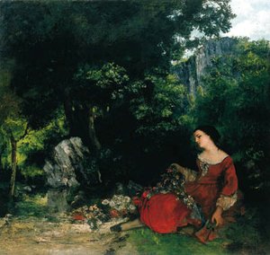 Gustave Courbet - Femme  la guirlande