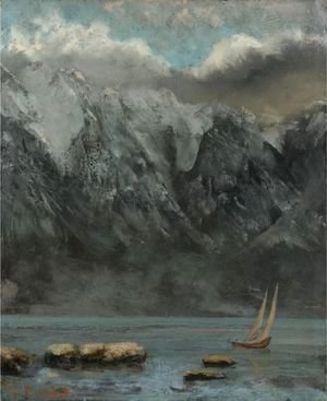 Gustave Courbet - Bords Du Lac Leman
