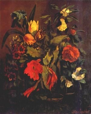 Gustave Courbet - Still Life of Flowers