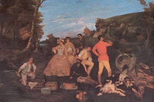 Gustave Courbet - The Huntsman's Picnic 2