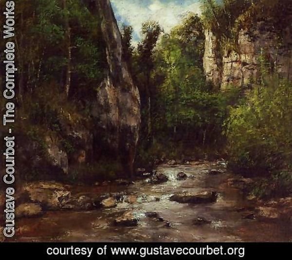 Gustave Courbet - Landscape near Puit Noir, near Ornans