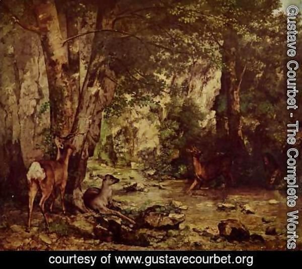 Gustave Courbet - Shelter of the Roe Deer at the Stream of Plaisir-Fontaine, Doubs