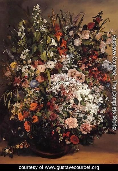 Gustave Courbet - Bouquet of Flowers in a Vase