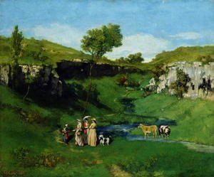 Gustave Courbet - The Village Maidens, 1851