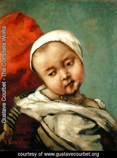 Gustave Courbet - Head of a Baby, 1865
