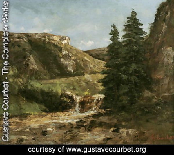 Gustave Courbet - Landscape near Ornans, c.1858