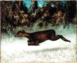Gustave Courbet - Leaping Doe