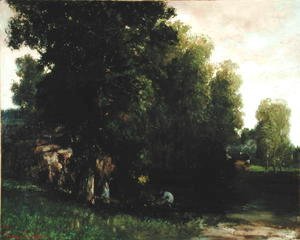 Gustave Courbet - The Edge of the Pool (Au Bord de l'Etang) 1867