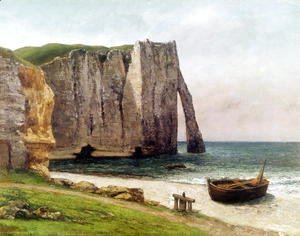 Gustave Courbet - The Cliffs at Etretat, 1869