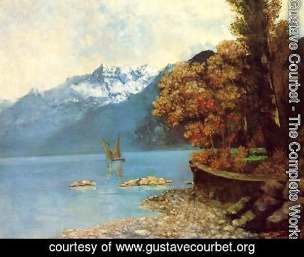 Gustave Courbet - Lake Leman, 1874
