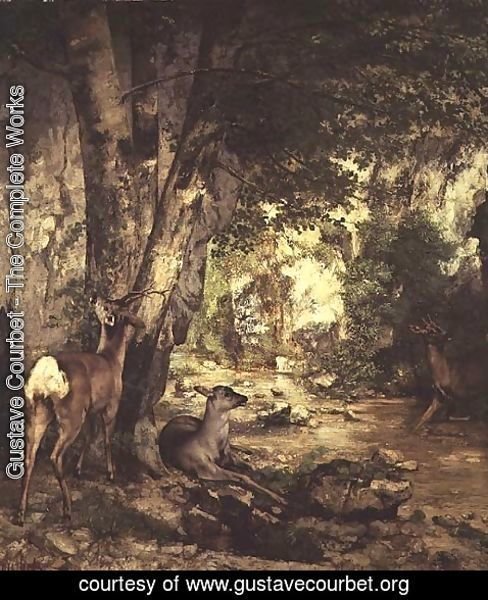 Gustave Courbet - La Remise des Chevreuils (detail)